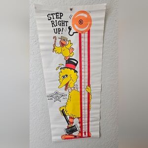 Vintage Sesame Street Vinyl Growth Chart Big Bird Tree 56 Inches